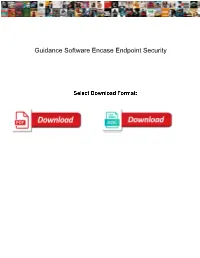 Guidance Software Encase Endpoint Security