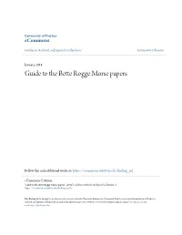 Guide to the Bette Rogge Morse Papers
