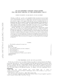 On Logarithmic Sobolev Inequalities for the Heat Kernel on The