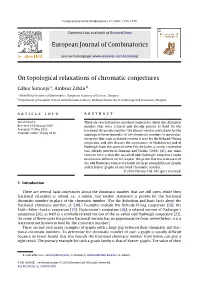 On Topological Relaxations of Chromatic Conjectures