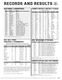 Records and Results