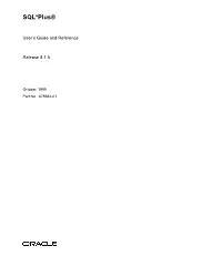 SQL*Plus User's Guide and Reference Release 8.1.6