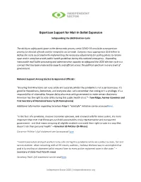 Bipartisan Support for Mail-In Ballot Expansion