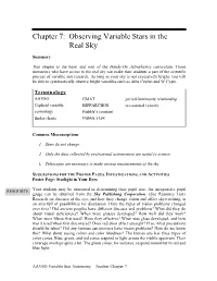 Chapter 7: Observing Variable Stars in the Real Sky