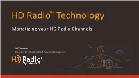 HD Radio Monetization