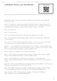 LAWS3036: Roman Law: Paul Mitchell | University College London