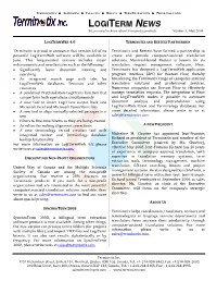 LOGITERM NEWS All You Need to Know About Terminotix Products Number 3, May 2008