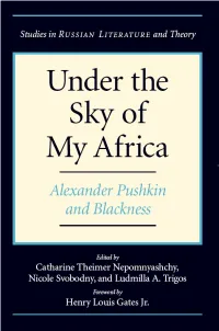 Alexander Pushkin and Blackness