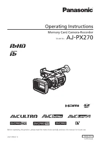 Operating Instructions Memory Card Camera-Recorder