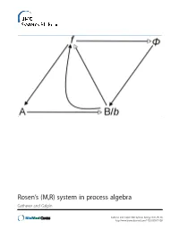 Rosen's (M,R) System in Process Algebra
