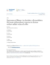 Expression of Blimp-1 in Dendritic Cells Modulates the Innate Inflammatory Response in Dextran Sodium Sulfate-Induced Colitis S