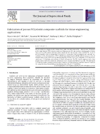Fabrication of Porous PCL/Elastin Composite Scaffolds for Tissue Engineering Applications