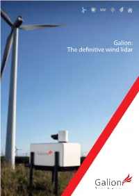 Galion: the Definitive Wind Lidar Galionlidar.Com