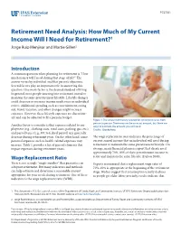How Much of My Current Income Will I Need for Retirement?1 Jorge Ruiz-Menjivar and Martie Gillen2