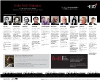 India Arch Dialogue Curated by Verendra Wakhloo an ARCHITECTURAL EXHIBIT an FCML Design Initiative PRESENTATIONS, DIALOGUES & a MODEL SHOW 12, 13, 14 FEBRUARY 2016