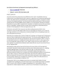 Physical Punishment and Mental Disorders