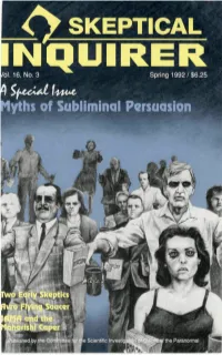 SKEPTICAL INQUIRER V01.16, No