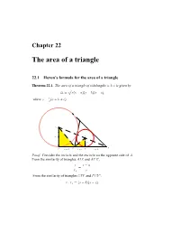 The Area of a Triangle