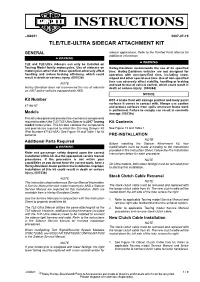 Tle/Tle-Ultra Sidecar Attachment Kit
