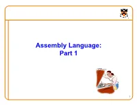 Assembly Language: Part 1