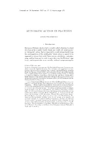 Automatic Action in Plotinus