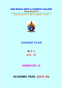 Course Plan Semester