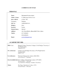 CV of Mr. Muhammad Zeshan Ashraf