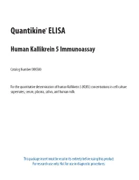 Human Kallikrein 5 Quantikine