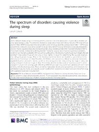 The Spectrum of Disorders Causing Violence During Sleep Carlos H