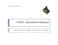 CS505: Distributed Systems