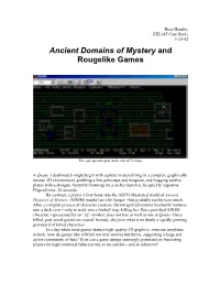 In This Day of 3D Graphics, What Lets a Game Like ADOM Not Only Survive