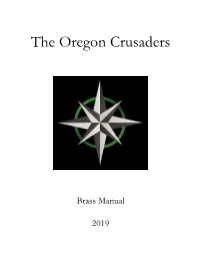 Oregon Crusaders 2019 Brass Manual