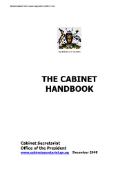 The Cabinet Handbook