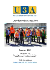 11. Croydon U3A Magazine, Summer 2019