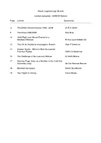 2008/09 Season Page Lecture Speaker(S)