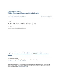 2011-12 Year of Peru Reading List Dewi J