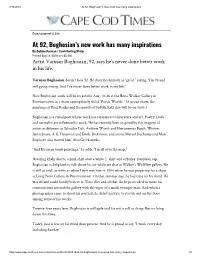 At 92, Boghosian's New Work Has Many Inspirations