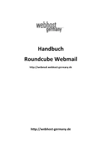 Handbuch Roundcube Webmail