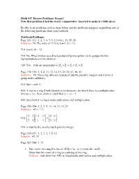 Math 547–Review Problems–Exam 1 Note That Problem 8 Had the Word ‘Commutative’ Inserted to Make It a Little Nicer