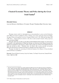 Classical Economic Theory and Policy During the Great Irish Famine