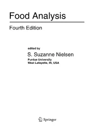 Food Analysis Fourth Edition