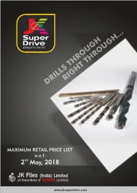 JK-Drills Price List 02052018