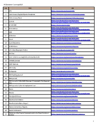 List of Titles Covered in All Database
