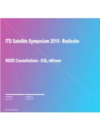 NGSO Large Constellations SES