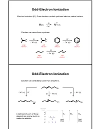 Odd-Electron Ionization