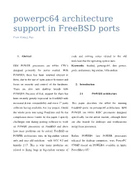 Powerpc64 Architecture Support in Freebsd Ports