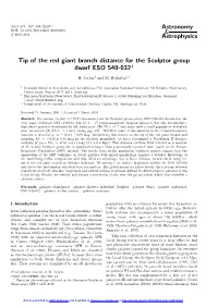 Tip of the Red Giant Branch Distance for the Sculptor Group Dwarf ESO 540-032?