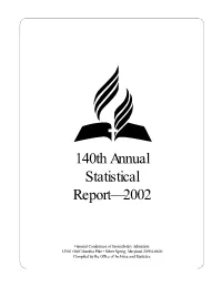 140Th Annual Statistical Report—2002