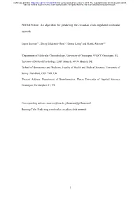 An Algorithm for Predicting the Circadian Clock-Regulated Molecular