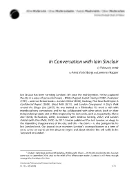 In Conversation with Iain Sinclair
